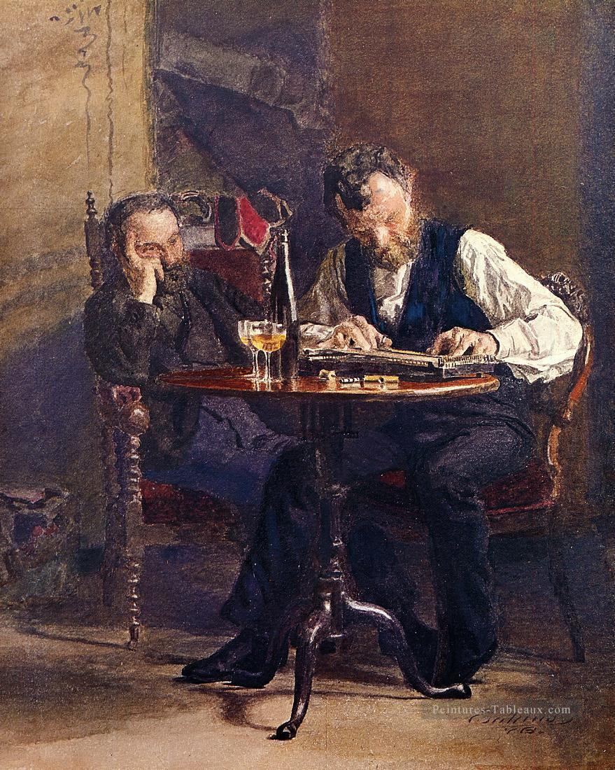 The Zither Player réalisme portraits Thomas Eakins Peintures à l'huile